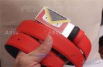 AAA Fake Fendi Angry Bird Belt - Black And Red Leather
